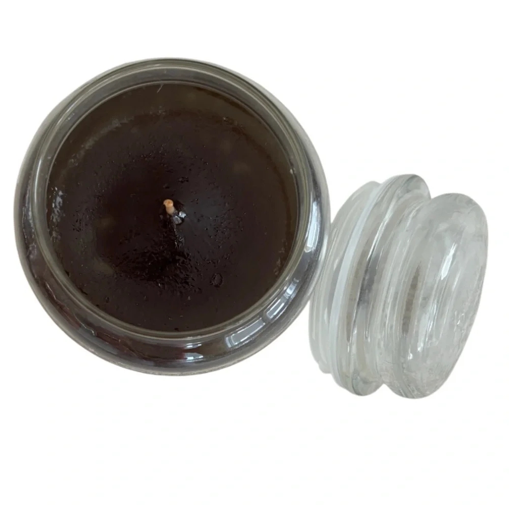 Yankee Candle Jar Holiday Bayberry Rare Vintage Black Band Dark Green 14.5 Oz